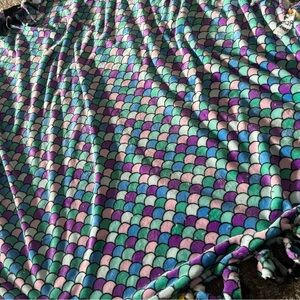 Mermaid Scales Throw Blanket